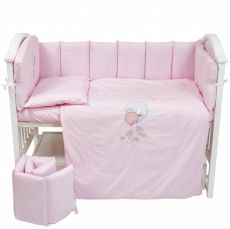 Постільний комплект 6 ел Babycentre & Twins Welcome to the world 4012-BTWW-08, pink